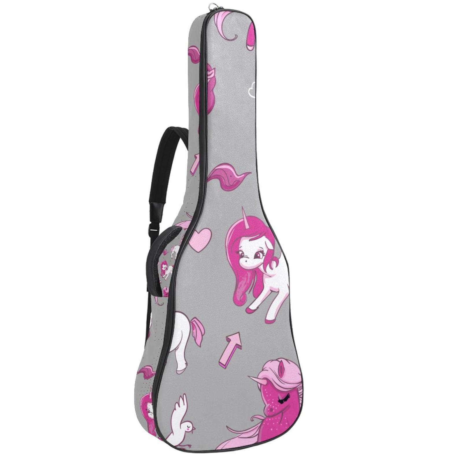 Torba na gitarę akustyczną, wodoodporny plecak na gitarę, gruby, miękki, wyściełany, buty sportowe, klasyczna obudowa na gitarę, Kolor7, 42.9x16.9x4.7 in, Organizer do torby