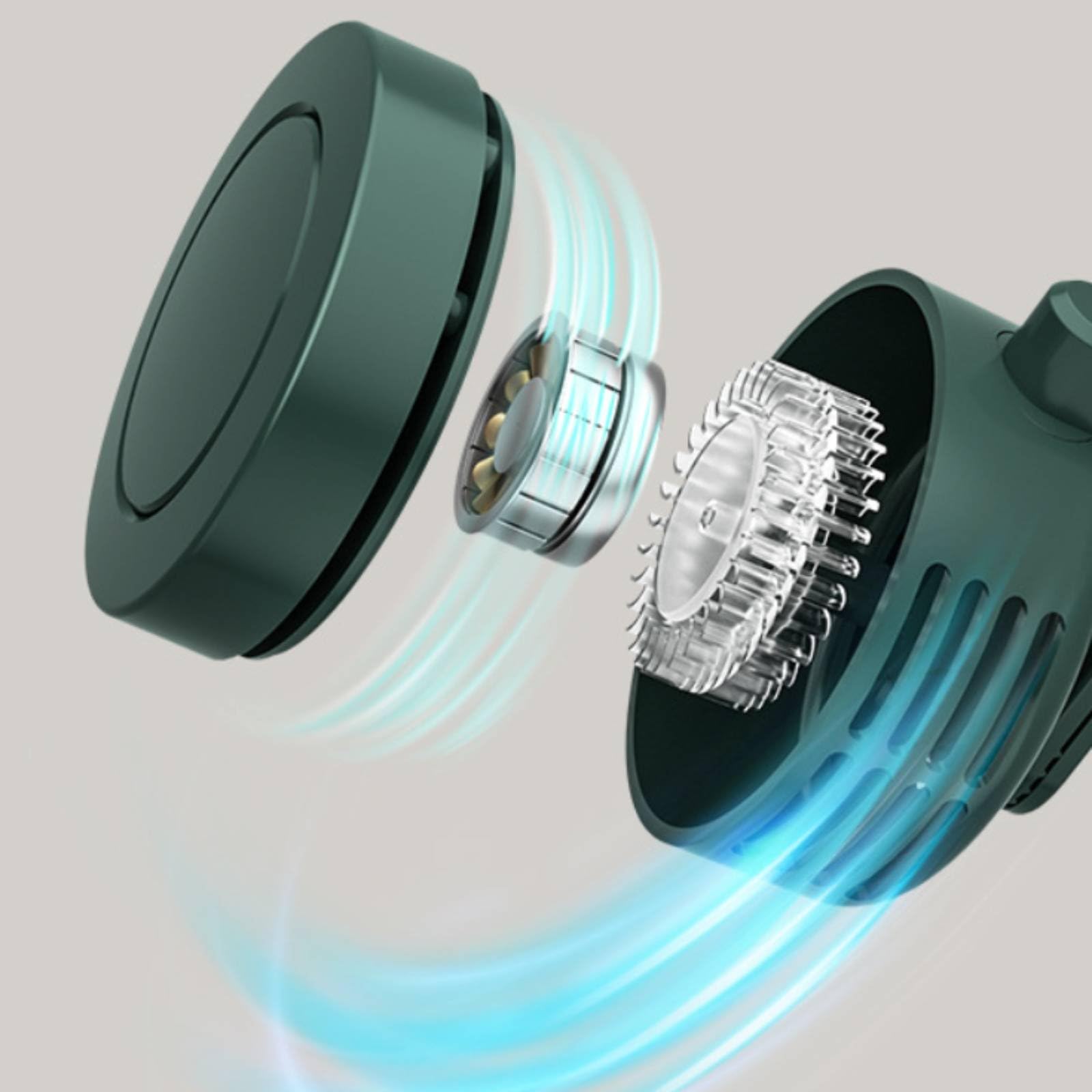 Ventilatore a Clip da Cintura Mani Libere Mini Ventilatore senza Pale Rotazione 360 Gradi per Viaggio, Bianco