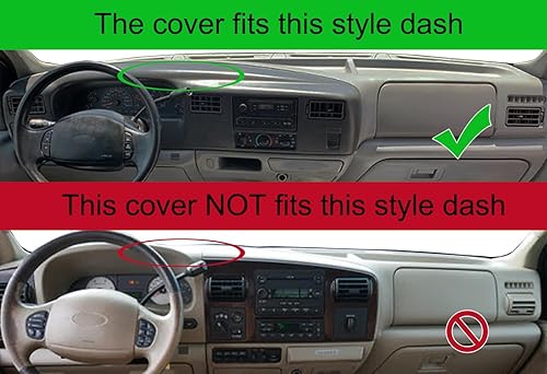 Miniatura 2 de Yiz Cubierta de salpicadero, tapete para salpicadero, ajuste personalizado para Ford F250 F350 F450 Super Duty 1999 2000 2001 2002 2003 2004  Ford