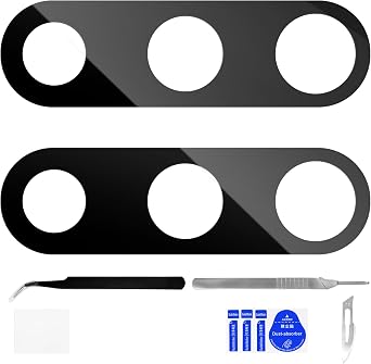 2 Pack for Samsung Galaxy Note 10 Plus 5G Camera Lens Replacement | Rear Back Camera Glass Lens with Adhesive Full Fix Tool Repair Kit Tweezers Dust Cloth for SM-N976U
