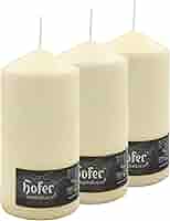 2 Candele Bianche A Colonna - 10x20cm, Cera Antigoccia, Durata 110 Ore, Non Profumate, Qualità RAL - Foto 14