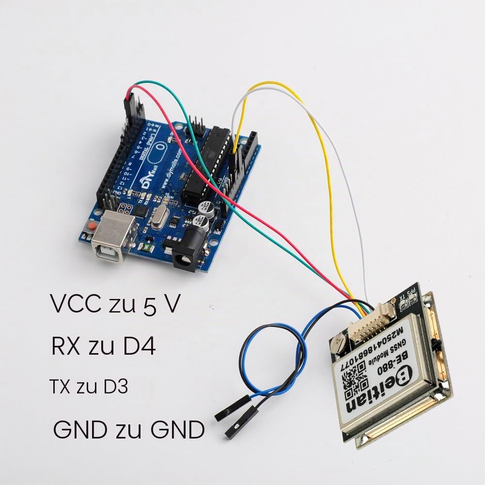 DIYmalls BE-880 GPS-Empfängermodul TTL IST8310 Kompass 10th Chip 115200bps für Arduino FPV Flugzeug CC3D Flugsteuerung, ersetzt BN-880 GPS