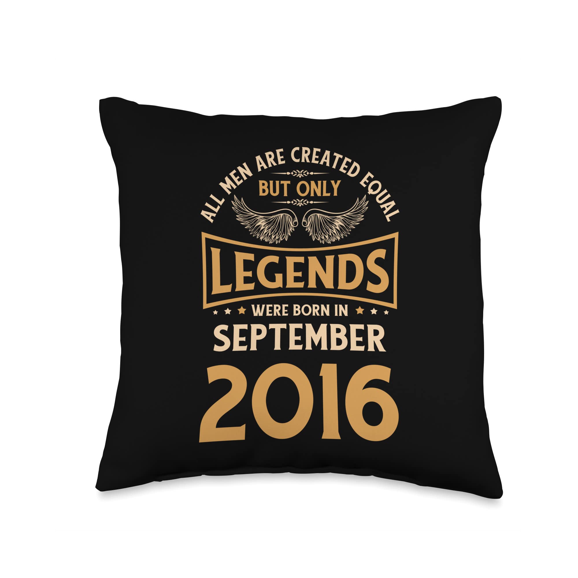 Born in September 2016 BirthdayBorn in September 2016 Birthday Birthday Legends were Born in September 2016 Throw Pillow, 16x16, Multicolor