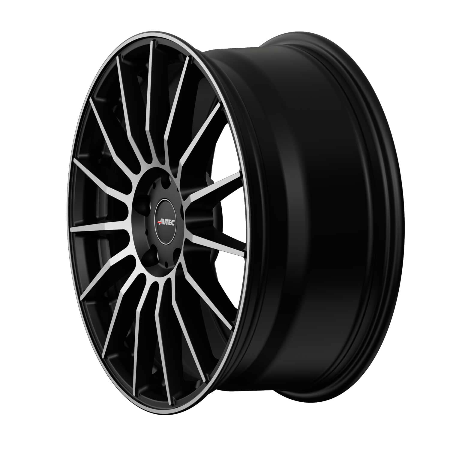 4x AUTEC Felgen Alufelgen LAMERA 8.0x19 ET30 5x112 Schwarz matt poliert kompatibel mit Skoda Kodiaq Octavia Karoq Enyaq Superb Yeti