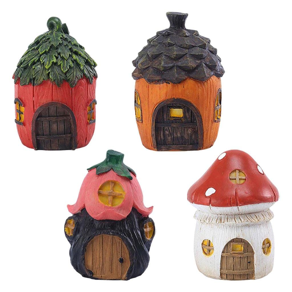 Ornament Art Sculpture Statue Antiques Collezionabili, statue in resina Creative Gnomi Gnomi Piante in vaso Accessori Modello Fai da te Delicato in miniatura for vasi vegetali in miniatura bonsai, 4pc
