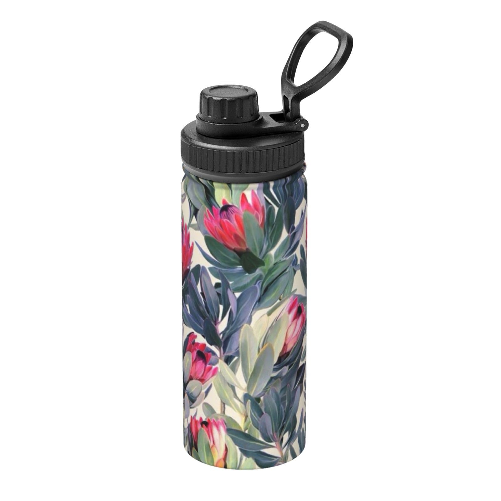 InOmak Protea Paradise Printed 18 Oz Water Bottle Insulated Stainless Steel Mug Vacuum Tumbler Water Flask