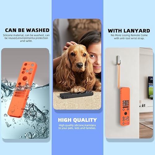 Miniatura 4 de Paquete de 2 fundas de silicona para control remoto LG MR25GA (2025), funda protectora antideslizante a prueba de golpes para MR25GA compatible con