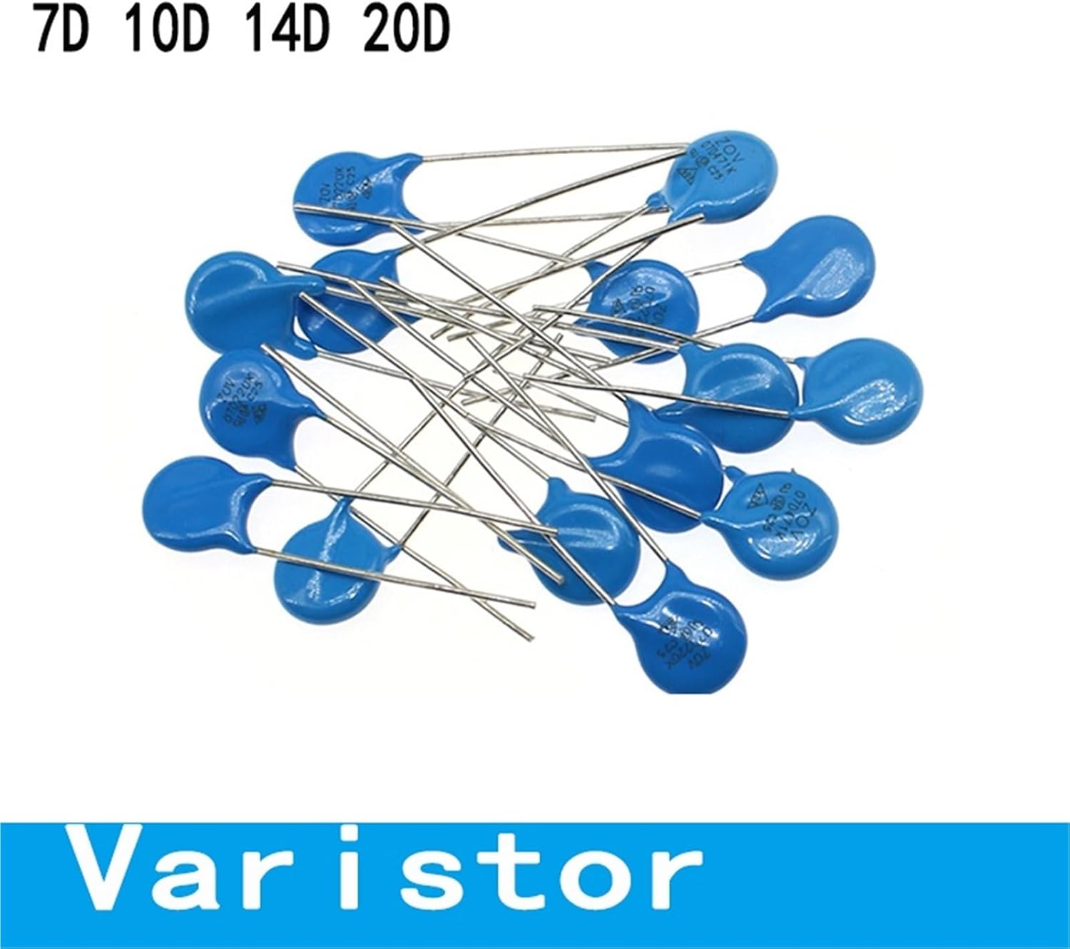 10Pcs/Lot 7D 10D 14D 20D Piezoresistor Varistor Series 7D220K 10D101K 10D330K 14D471K 14D220K 7D431K 10D621K 10D561K Resistor(7D 561K 560V)