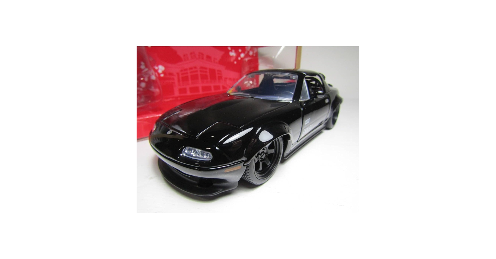 Jadatoys 1/24 ミアータ ユーノス ロードスター グロッシーブラック 1990 Mazda Miata Hard Top, Glossy Black - Jada 30936 - 1/24