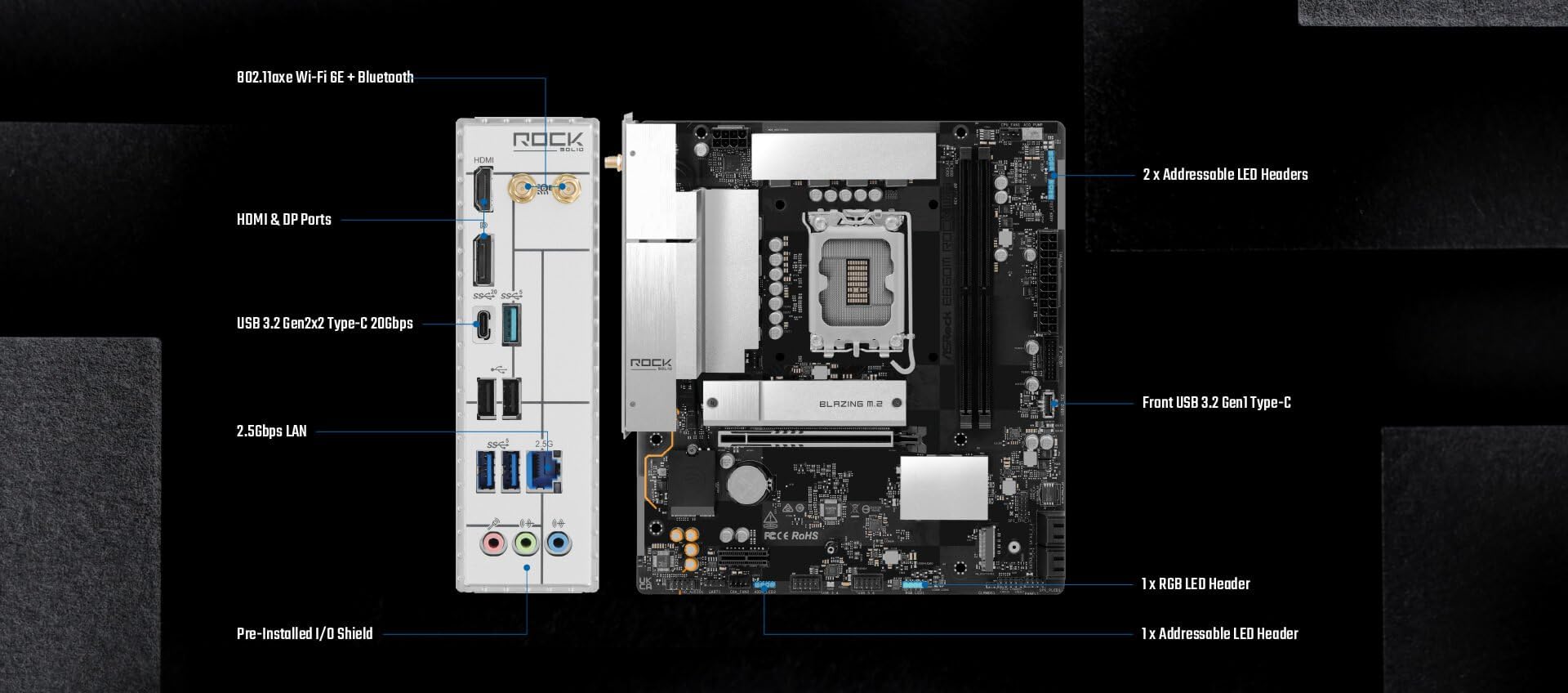 Amazon | ASRock マザーボード B860M Rock WiFi Intel CPU Core Ultra