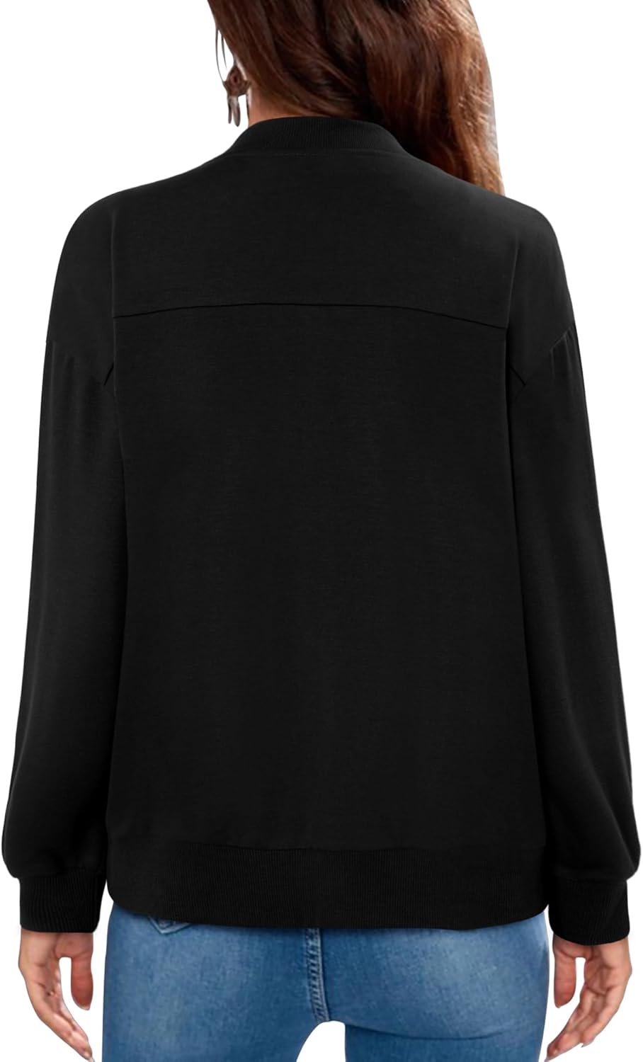 KISSMODA Womens Zip Up Jackets Sweatshirts Long Sleeve Casual Coat Outwear With Pockets - Image 4