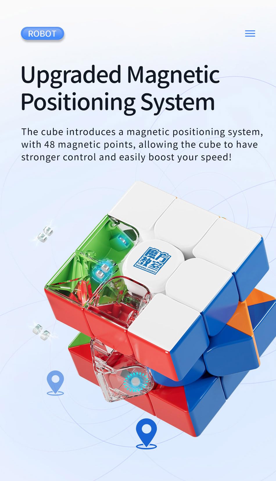 Cubo Rubik 3x3 MoYu MFJS Meilong 3 M – Puzzle Magnético De 3 Capas, Superficie Esmerilada, Giro Suave Y Estable, Diseño Ligero Con Imanes, Incluye Bolsa Y Soporte De Regalo