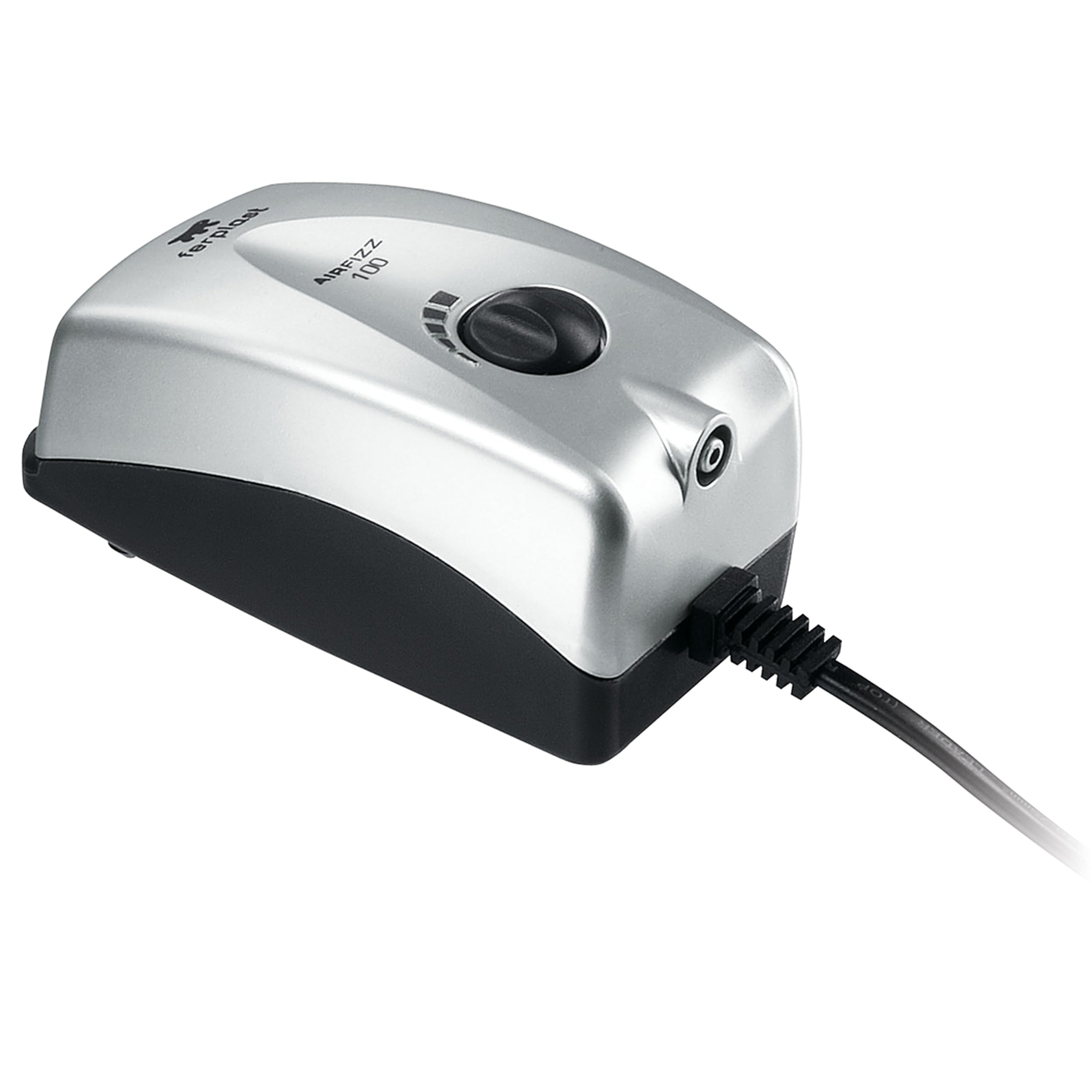 Hydor Aquarium Air Pump up to 100 Litres AIRFIZZ 100, Adjustable, 1 Nozzle, with Tube and Non-return Valve