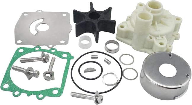 61A-W0078 Outboard Water Pump Impeller Kit for Yamaha 150-225 HP Boat Motor | Fits Marine 150 175 200 220 225 HP with Housing & 90206-22M19 Wave Washer Kit Engines, Replaces 61A-W0078-A2, 61A-W0078-A3