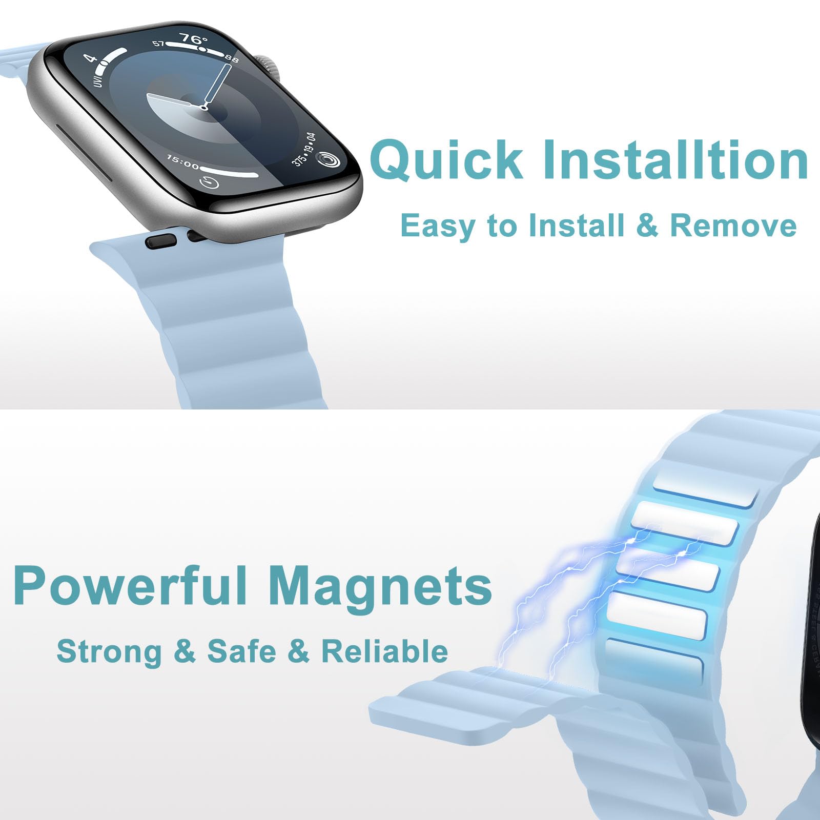 HITZEE Compatible with Apple Watch Strap 49/46/45/44/42/41/40/38mm - Image 3