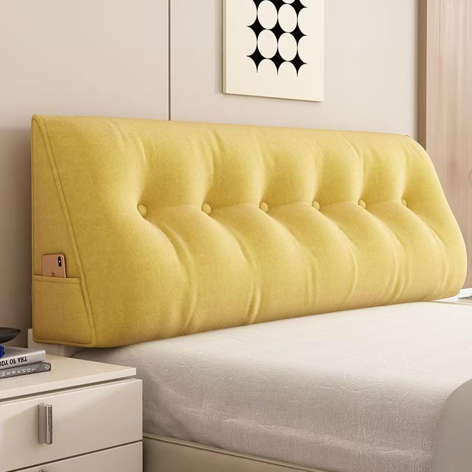 SBZIOJHDR backrest cushion, Bed Wedge, College Dorm Reading Pillow Back Support While Sitting Large Bolster Triangular