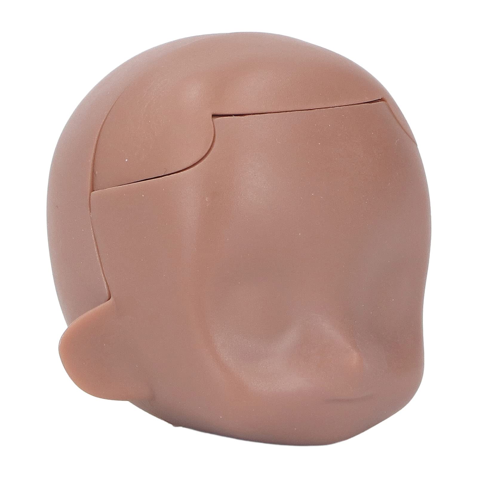 BONKZEBU Blank Doll Head 1/12, Ball Jointed Doll DIY Makeup Exquisite, Removable Plastic Cement Doll Head, Durable Ball Jointed Head, Lightweight Portable Doll Head (Coffee)
