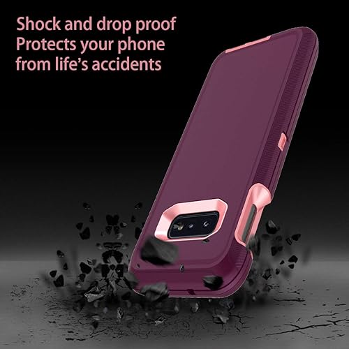 Miniatura 10 de I-HONVA Funda para Galaxy S10E a prueba de golpes, a prueba de polvo y caídas, 3 capas, protección de cuerpo completo sin protector de pantalla,