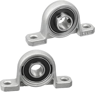 2Pcs KP001 12mm Bore Zinc Alloy Inner Ball Mounted Pillow Block Insert Bearing