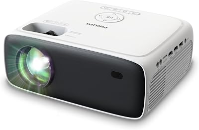 Philips, Neopix 200, Vidéoprojecteur Home cinéma, Full HD 1920 x 1080p, Source Lumineuse LED, Son Stéréo 2×3 Watts, Gris
