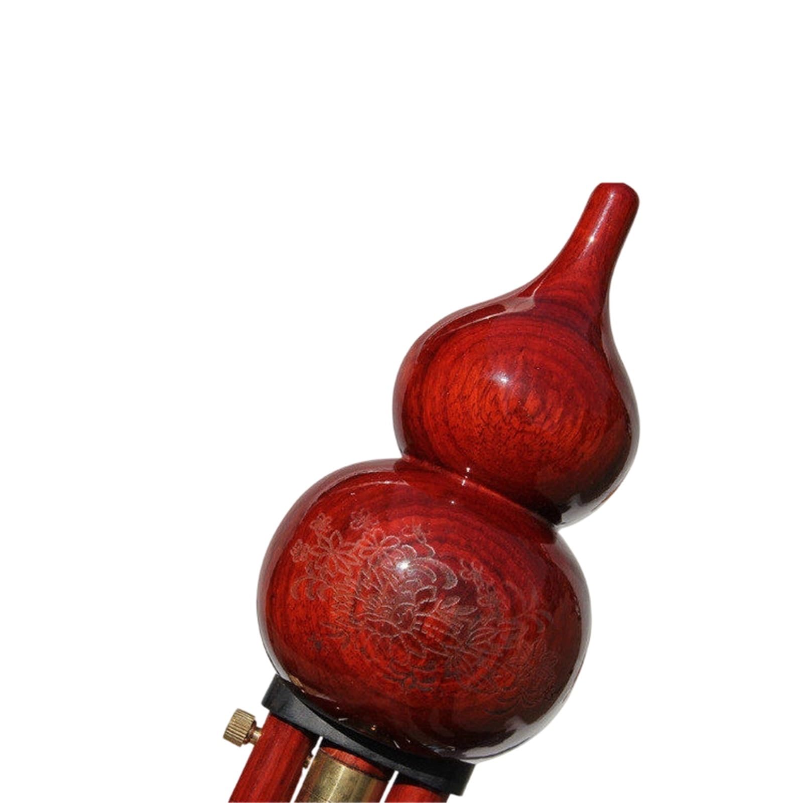 Flauta De Calabaza Hulusi Flauta Profesional Bb C Clave Cloisonné Instrumento(Redwood gourd in C major)