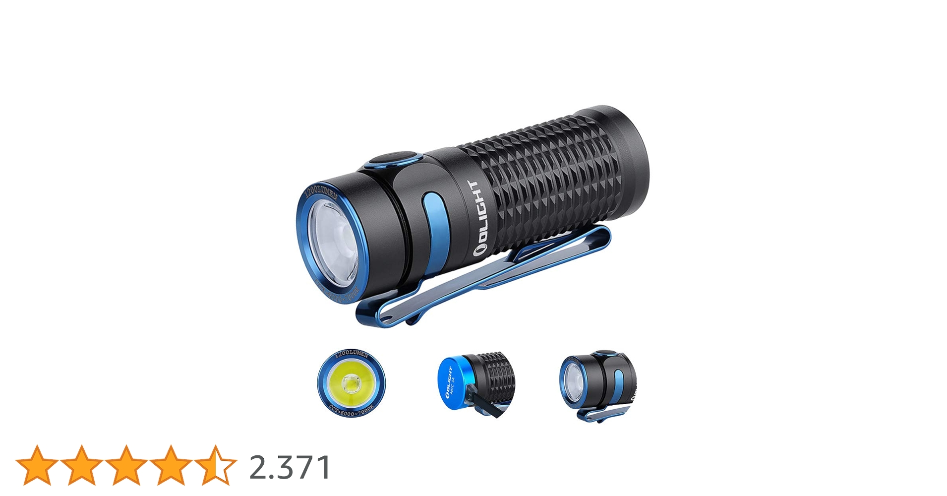 OLIGHT Baton3 Lanterna EDC recarregável ultracompacta de