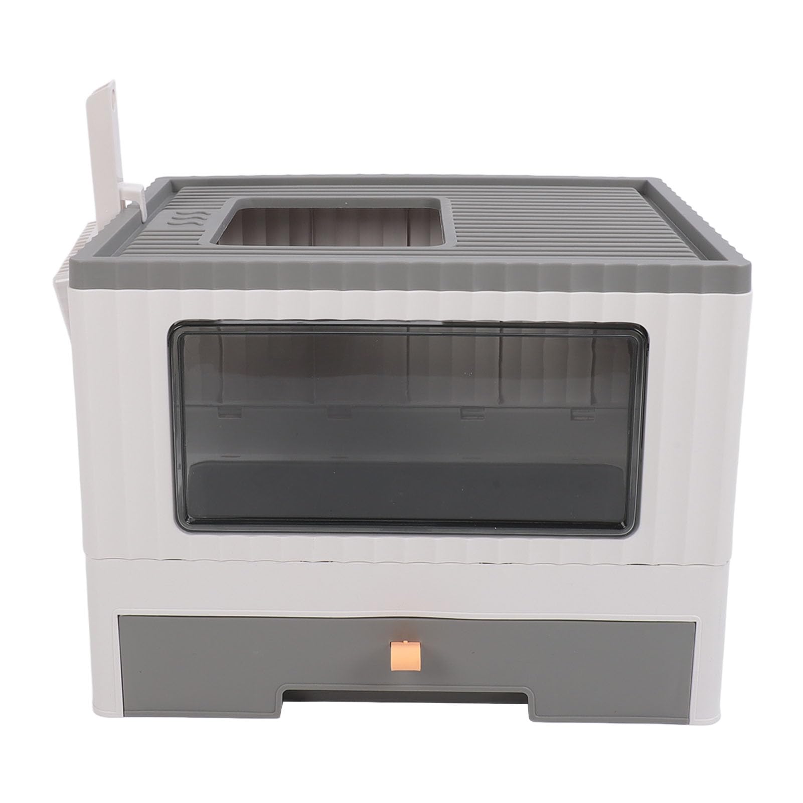 Generic Lettiera per Gatti, Lettiera Gattino Potty Cat Potty con Porta d'ingresso e Paletta per Toilette per Gatto Pieghevole Cazzo per Gatti per Gatto per Adulti, 17.7x13.4x13.2in (GREY)