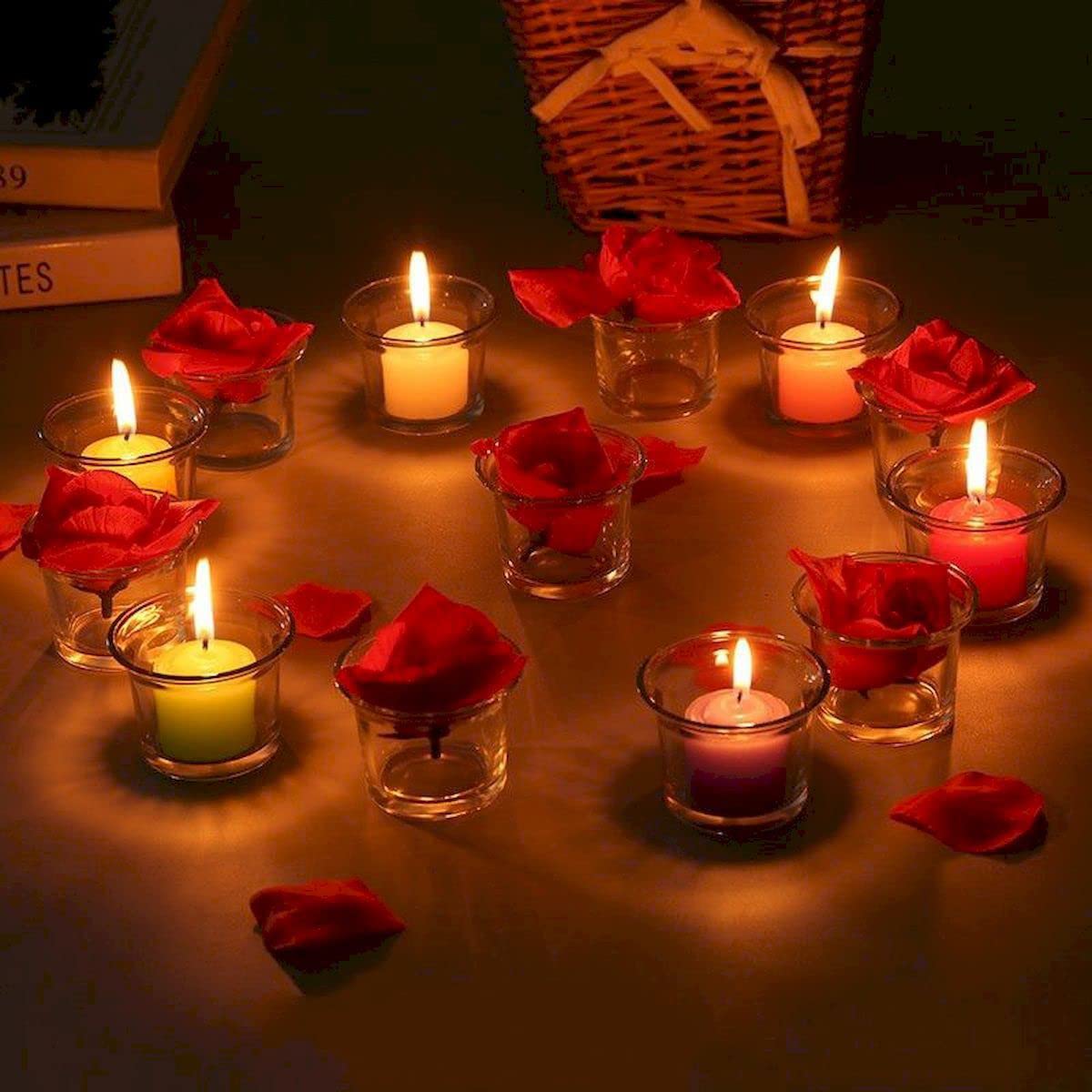Velas votivas blancas sin perfume a granel, 36 paquetes de velas pequeñas de cera de 1.5 pulgadas para bodas, fiestas, vacaciones y hogar, 10 horas de combustión