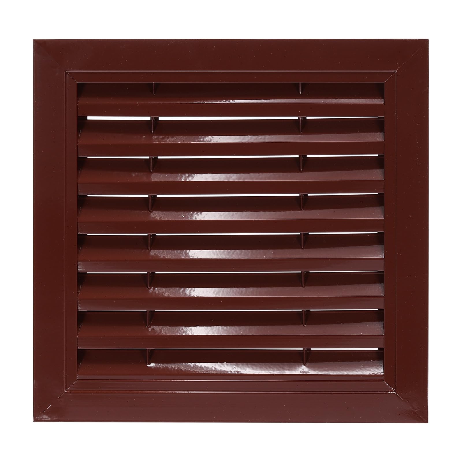 Nexarelle Aluminum Air Vent Grille, 8 x 8 Inch(Duct Opening) Exhaust Vent Cover Louvered Vent Grill for Wall Door Ceiling Cabinet Wardrobe Radiator Heating System, Burgundy