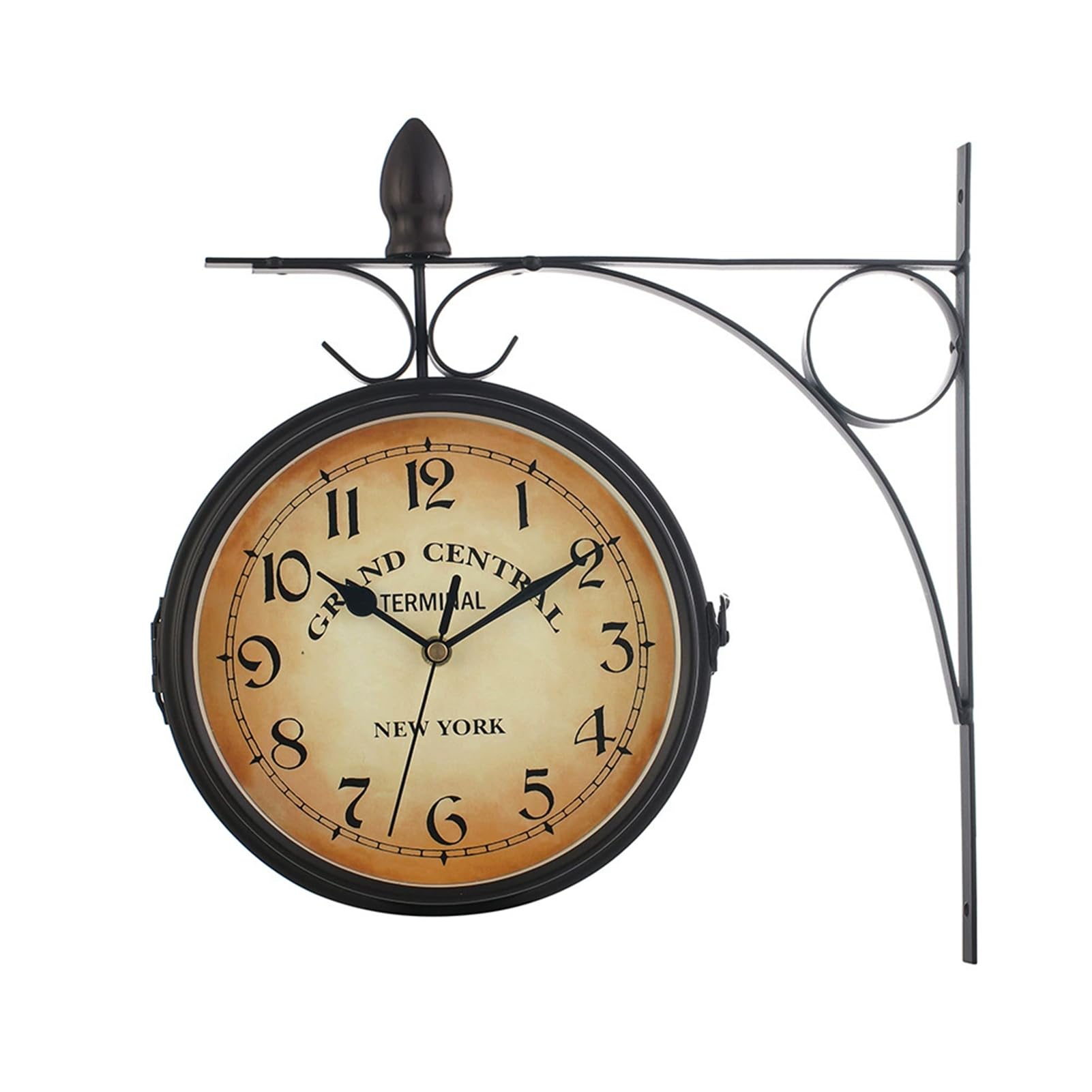 Horloge murale vintage en métal silencieuse pour décorer un mur vide