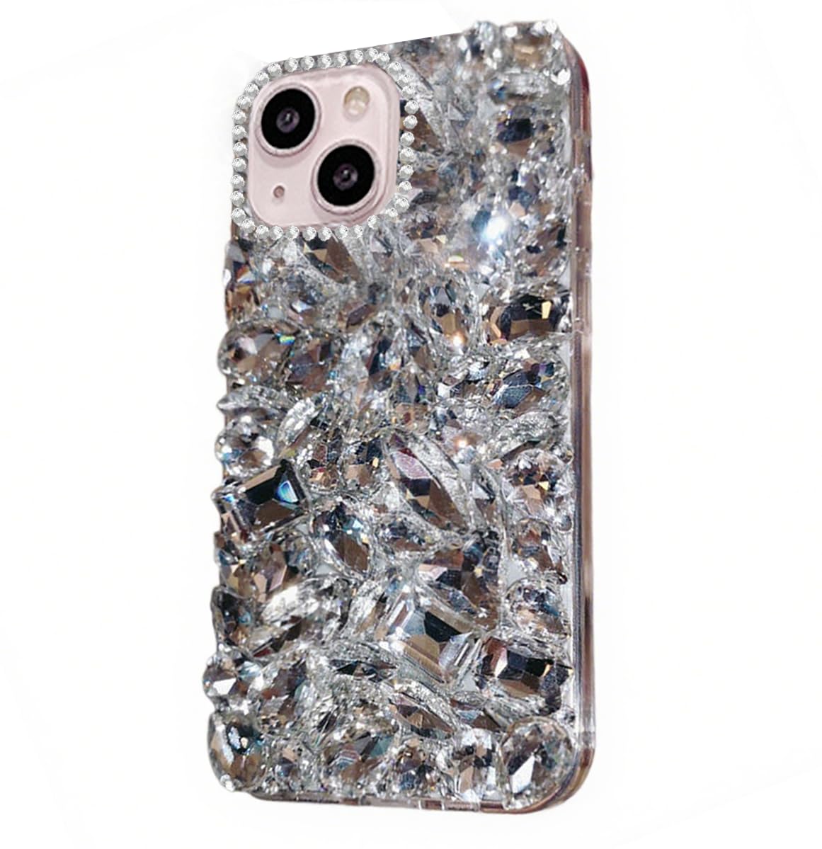 【美品】STONE  iPhoneケース　iPhone15 Amazon.co.jp: シルバー ラインストーン iphone15 用 ケース