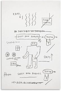 Graffiti Abstraction Painting Michel Basquiat Untitled 078 Michel Basquiat Poster Room Aesthetic Poster Print Art Wall Painting Canvas Posters Modern Bedroom Decor 12x18inch(30x45cm)