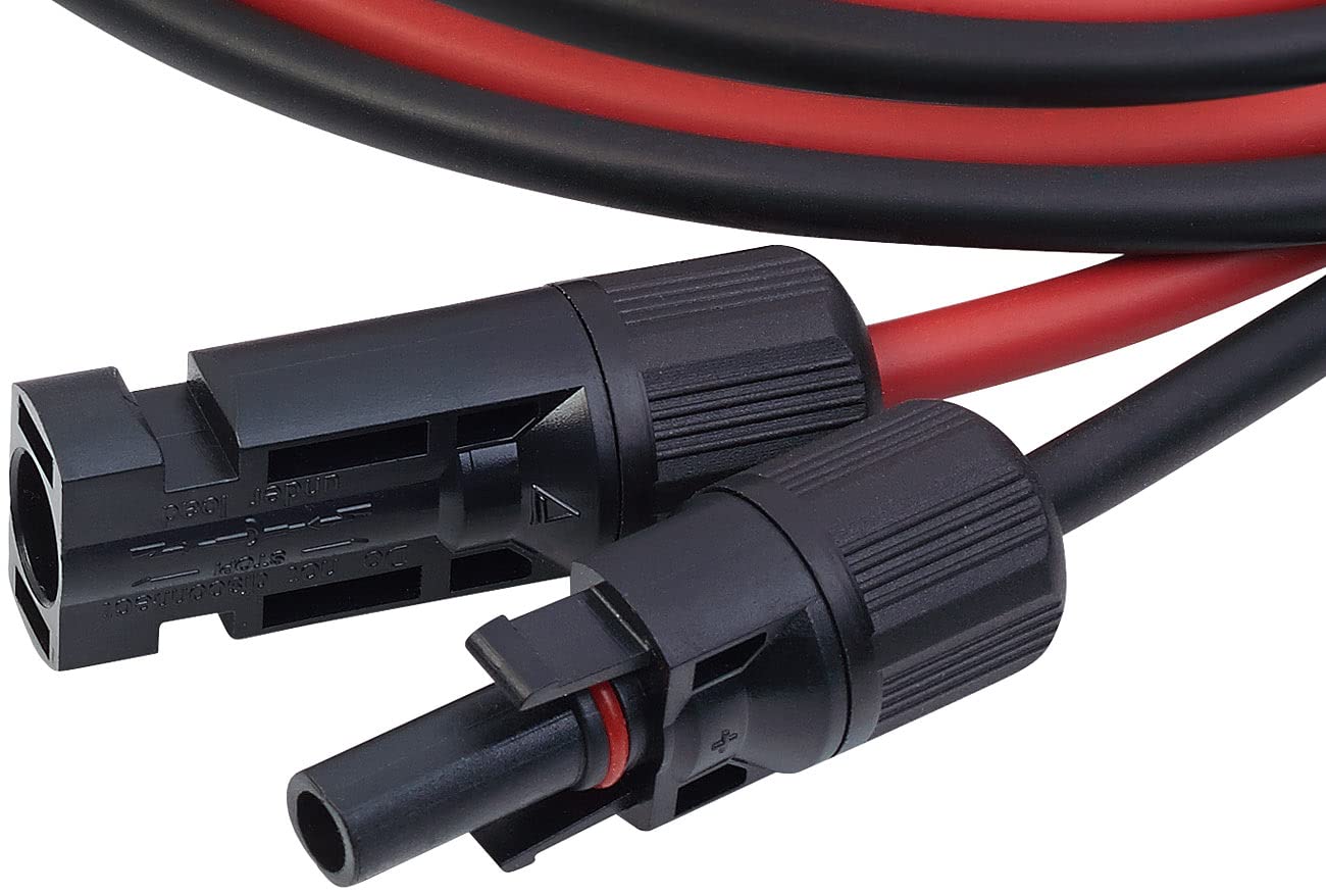 revolt Solarleitungen: 4er-Set Solarmodul-Verbindungskabel, 4 mm² Leitungsquerschnitt, 5 m (Solarzellen Kabel, Solarkabel)