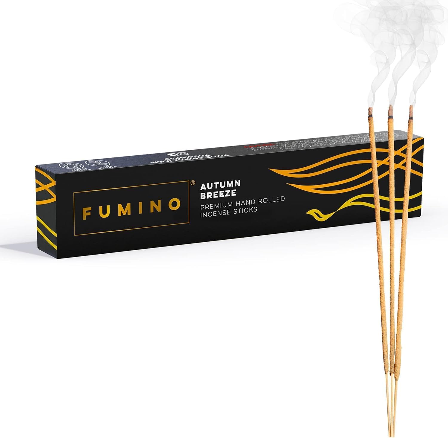 Fumino Black Fumino® Autumn Breeze Fresh Handmade Incense Sticks 14 Per Box (15G) Masala Agarbatti Joss Scent Fragrance For Relaxation And Meditation, Home And House Decor