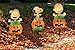 PRODUCTWORKS 8-Inch Pre-Lit Peanuts Great Pumpkin Gang Halloween Pathway Markers (Set of 3)