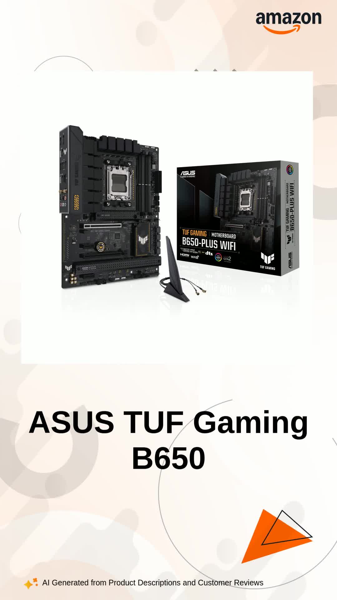 ASUS TUF Gaming B650-PLUS WiFi AMD Ryzen AM5 ATX Motherboard