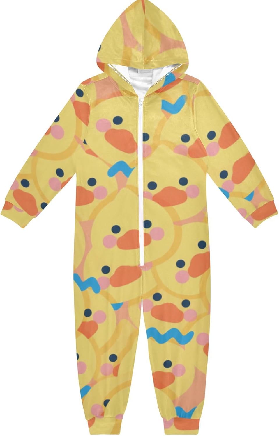Onesie Pajamas Soft Warm Hooded One-Piecing Loungewear Sleepwear for Christmas Home 4-14Y