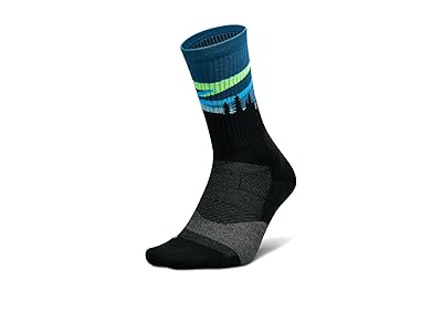 Feetures Trail Max Cushion Mini Crew Crew Cut Socks Shoes Blue Aurora : XL (US Men