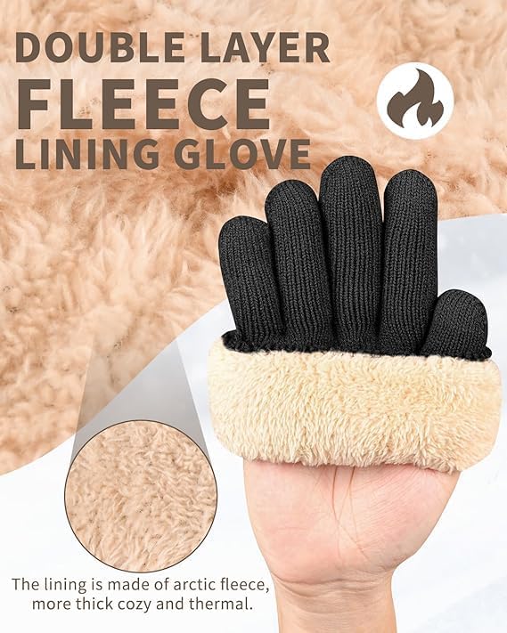 Miniatura 2 de Guantes térmicos de invierno, forro polar, para pantalla táctil, elásticos, cálidos, para correr, ciclismo, equitación, hombres y mujeres