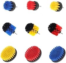 ZOYOSI Juego de 3 cepillos de limpieza de tinas, color amarillo, rojo y azul