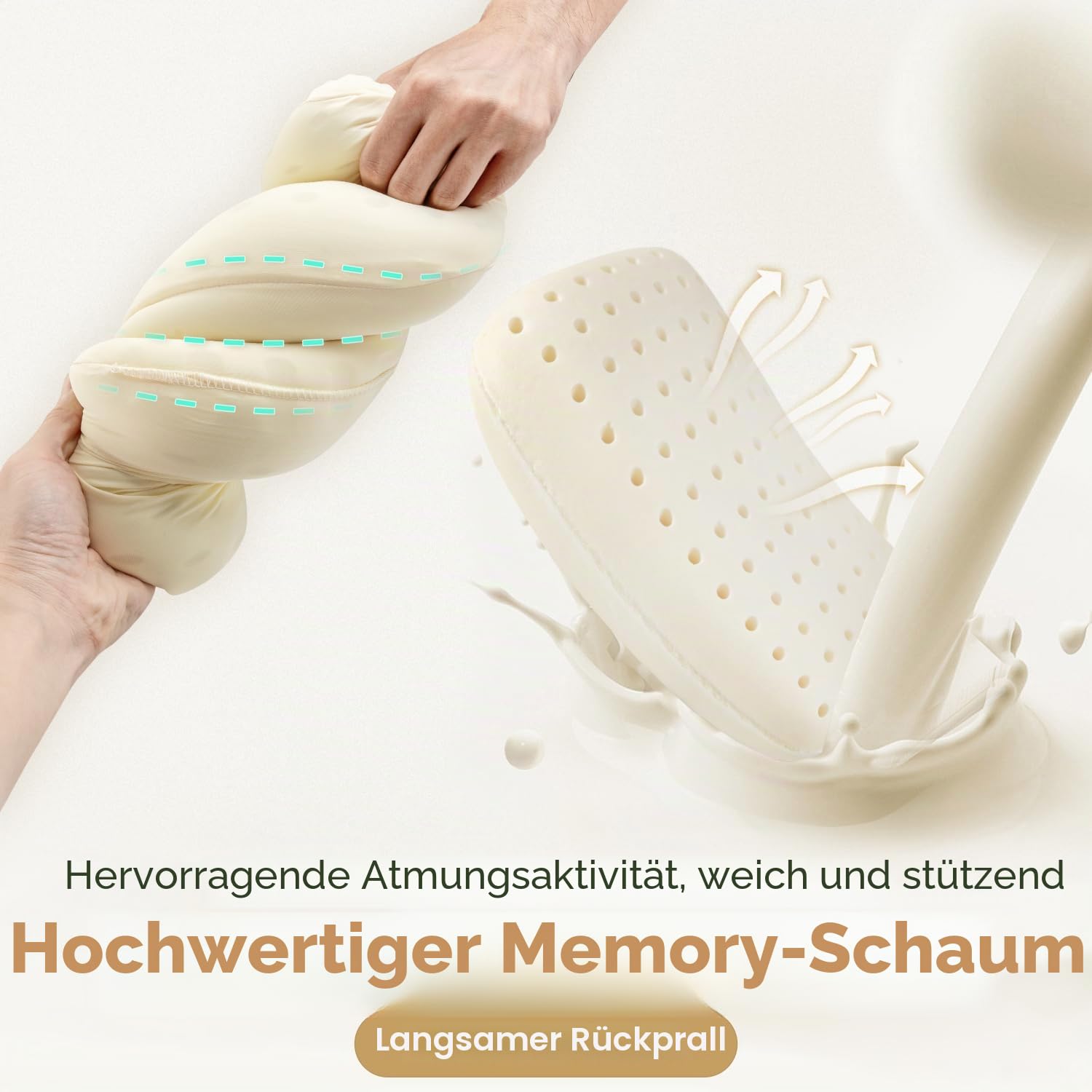 HIKEMAN Camping Kopfkissen Komprimierbar Reisekissen - Ultraleicht Nackenkissen aus Memory-Foam,Strandkissen Kopfkissen für Reise,Wandern,Outdoor (Grau)
