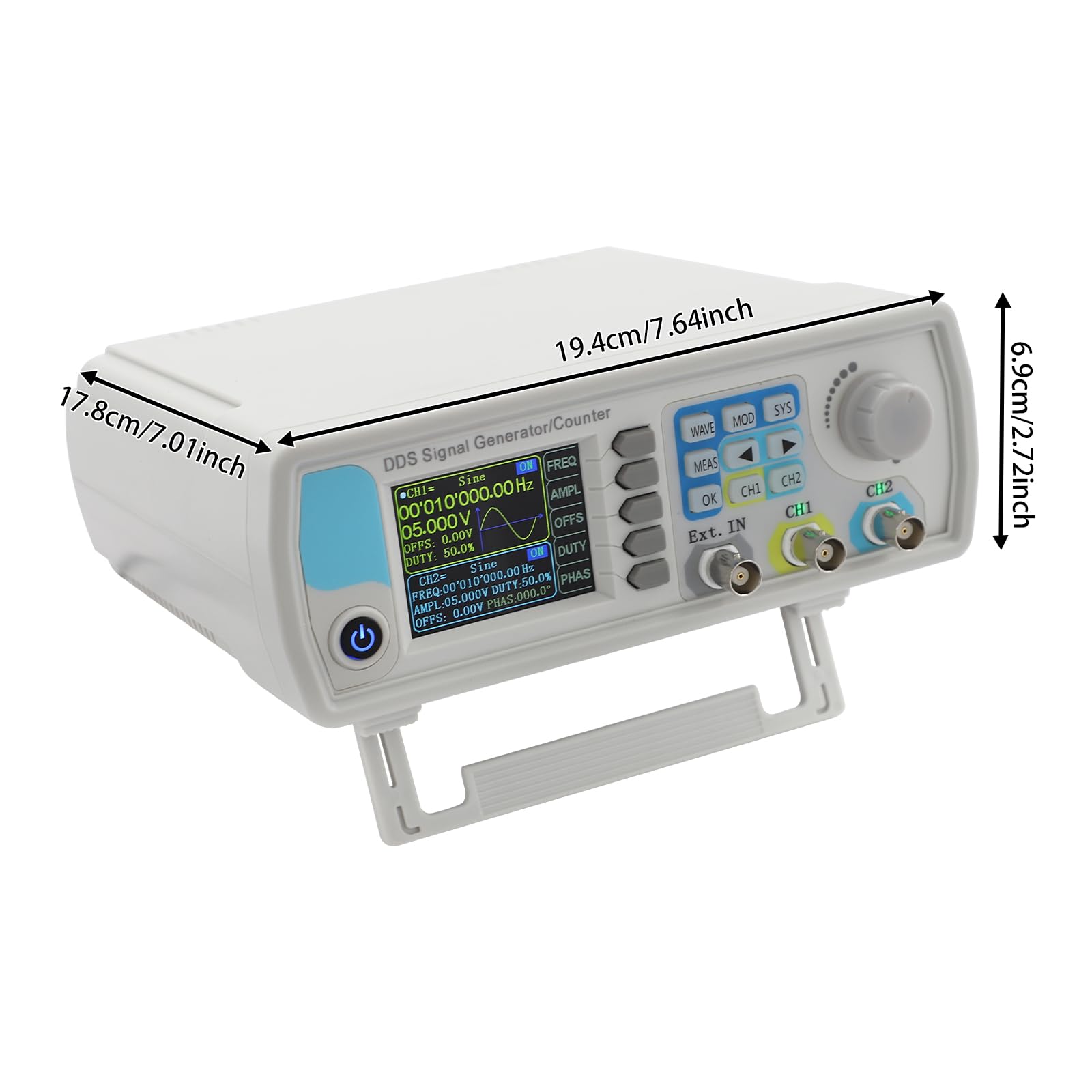 Funktionsgenerator Signalgenerator Wellenformgenerator DDSGenerator Frequenzgenerator Messgerät Laborgerät ideal für Elektroniklabore bis 15 MHz dualer Kanal 14 Bit Auflösung