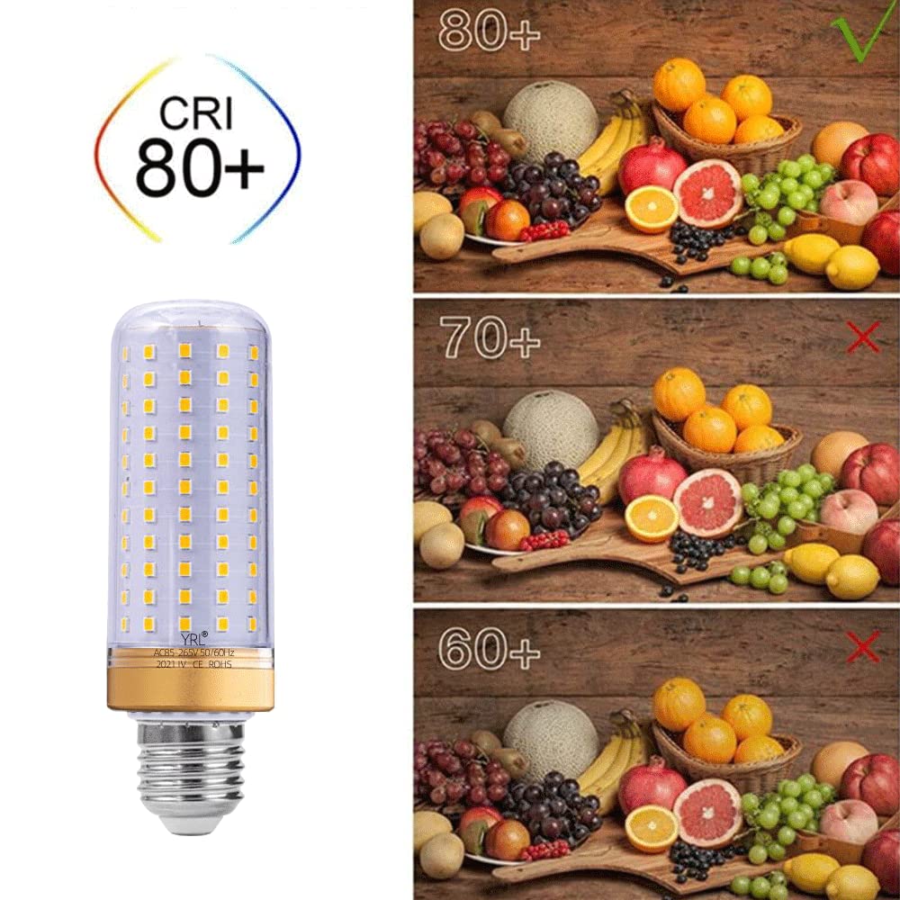Paquete de 10 Bombillas de luz LED Luz Diurna Luz Blanca cálida 2000 lúmenes, E27 Base Bombilla de luz de maíz LED para Exterior Interior Garaje Almacén Fábrica Taller Calle Patio Trasero