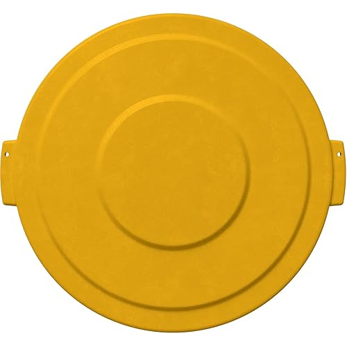 Miniatura 2 de SPARTA Bronco - Contenedor de basura con tapa redonda para desechos, 32 galones, color amarillo (paquete de 4)