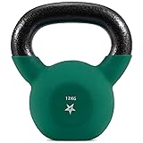 Yes4All Kettlebell 2-20kg en fonte avec revêtement en néoprène, Kettlebells multicolores Vert foncé