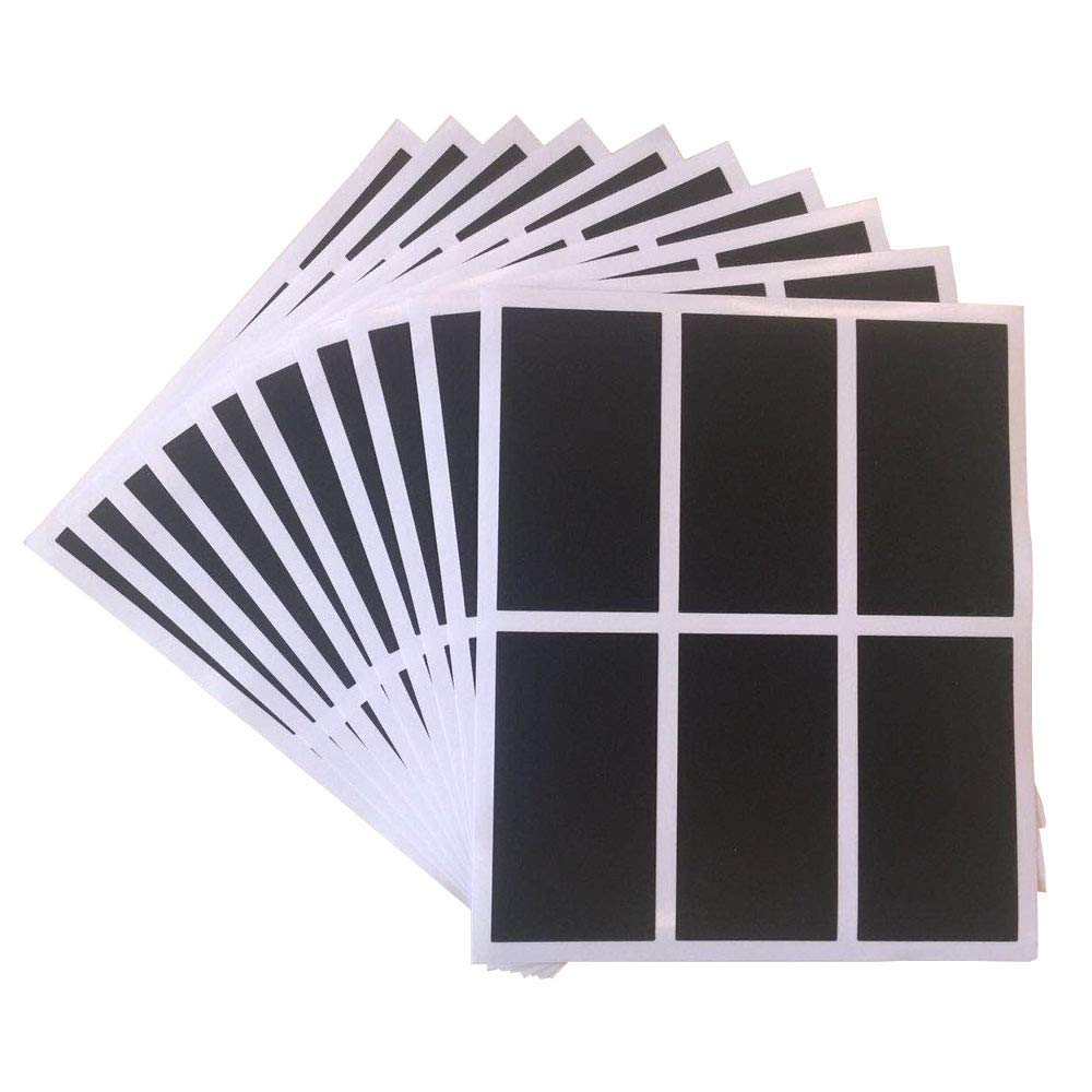 Mason Jars Labels, 60 Chalkboard Label Stickers - Canisters Labels - Chalk Makers Erasable