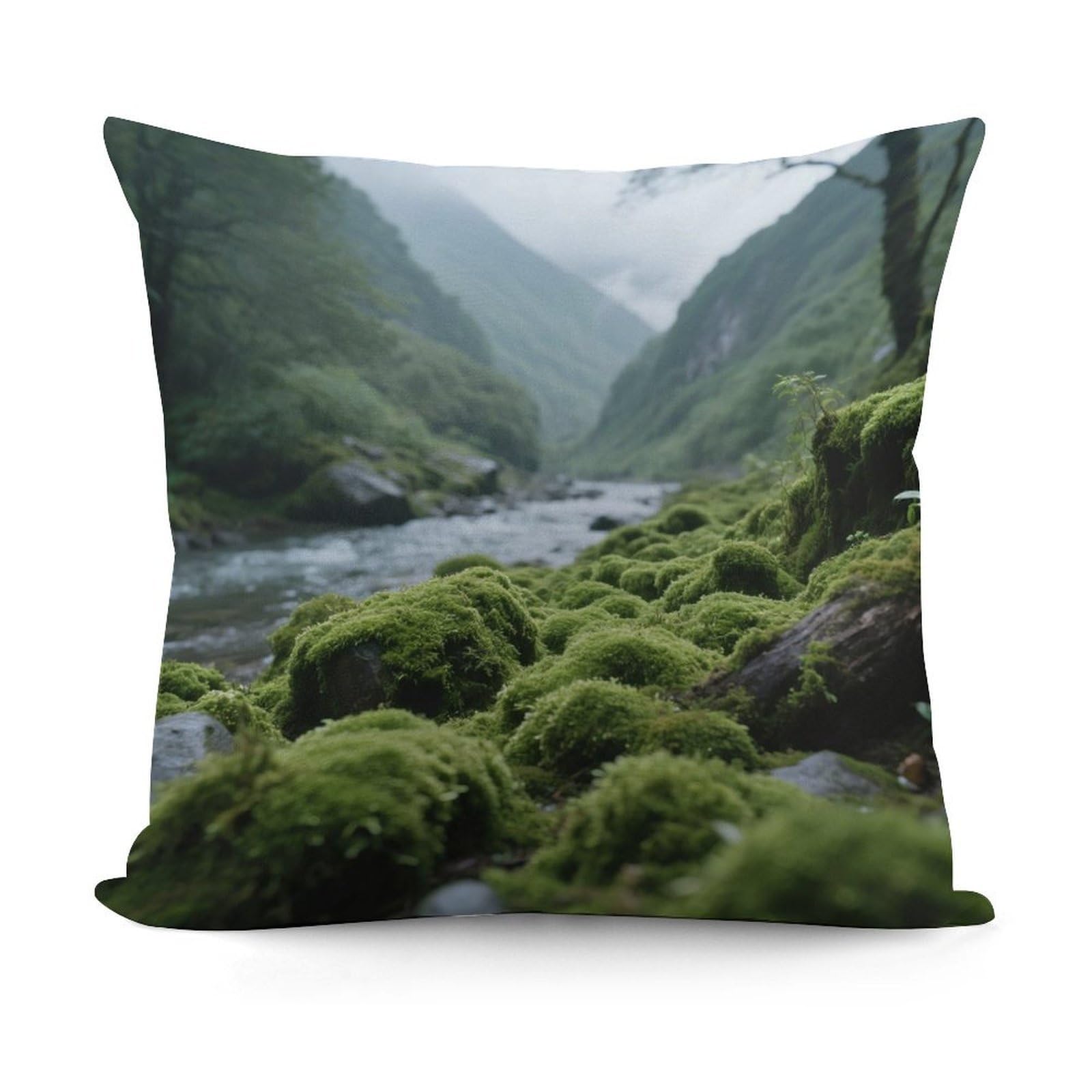 VstaDank Densely Growing Plants Pillow Cover with Invisible Zipper Square Throw Pillowcase Plush Couch Sofa Pillow Case 18x18 Inch Decorative Throw Cushion Covers for Sofa Living Pillowcover