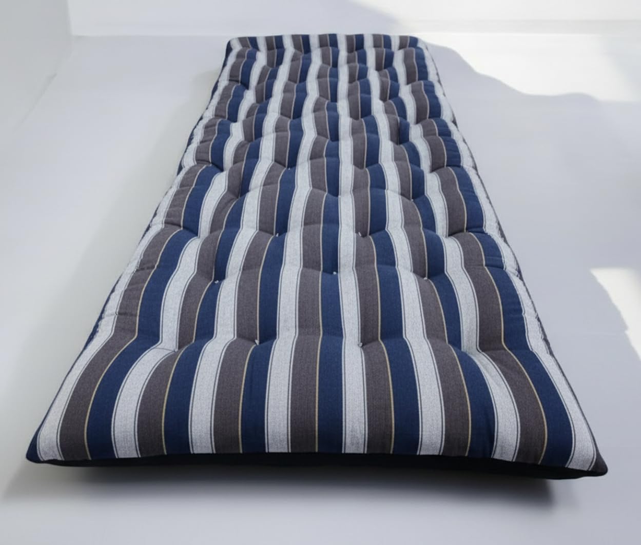 Adim's Soft Cotton Filled Quilt Mattress Gadda Soft & Reversible,Pure Cotton Fabric,Firm Gadda for Floor & Bed, (72 x 36 x 4 Inches,) Blue Lining |Perfect for a restful Night's Sleep|-image-26