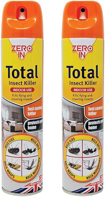 Zero In AMZ905 Total Insect Killer 300ml Pack of 2, Multicolour