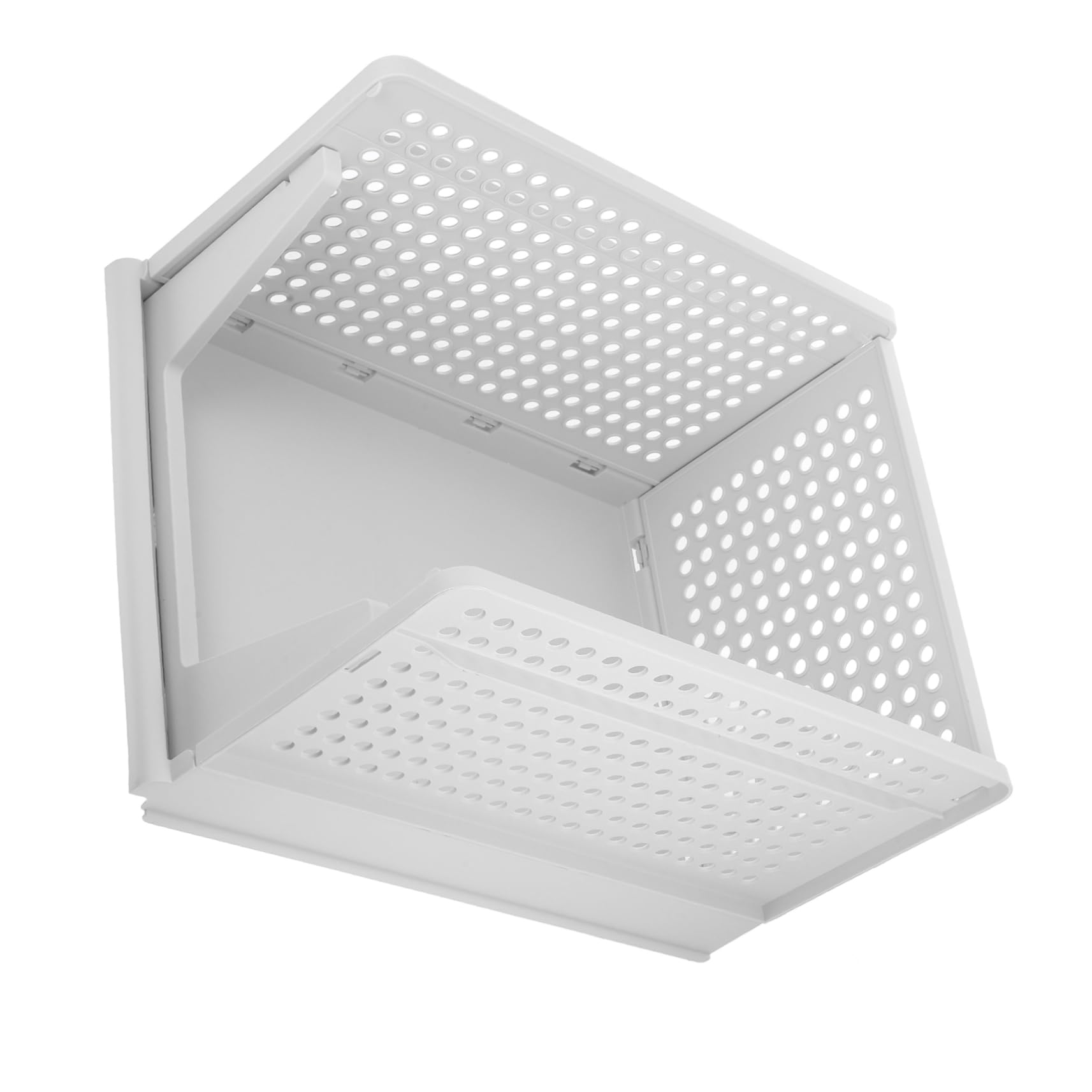 Cabilock Organisateur Tiroir Empilable et Tiroir Coulissant en ABS Blanc et Design Moderne Séparateurs Réglables Accès Facile Rangement pour Vêtements